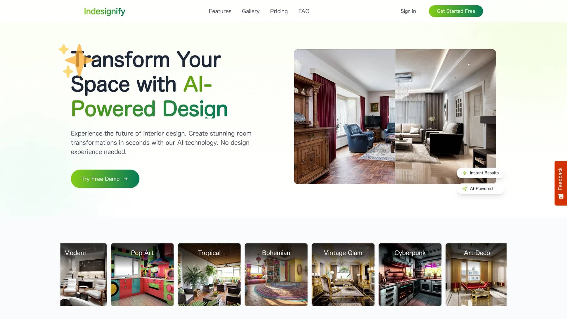 indesignify homepage