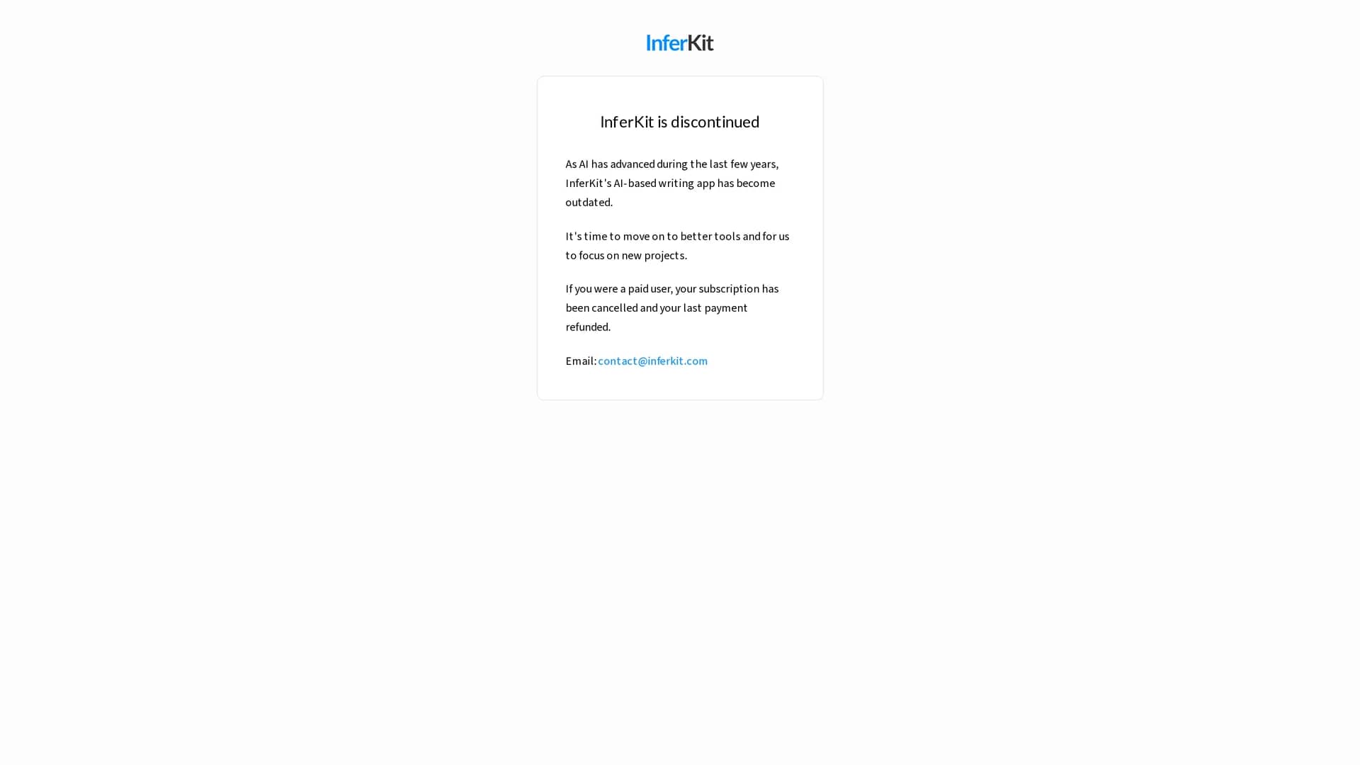 inferkit homepage