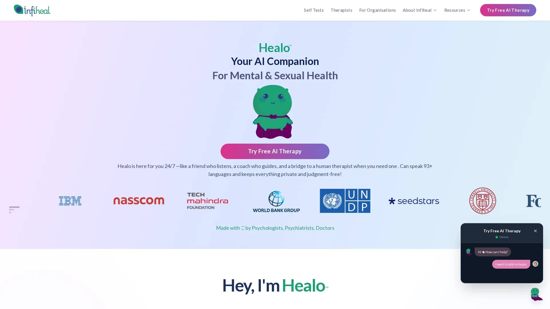 infiheal homepage