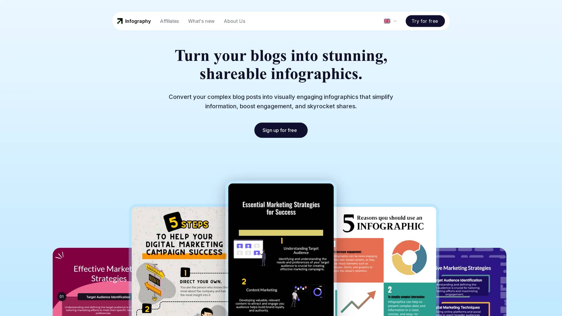 infography homepage