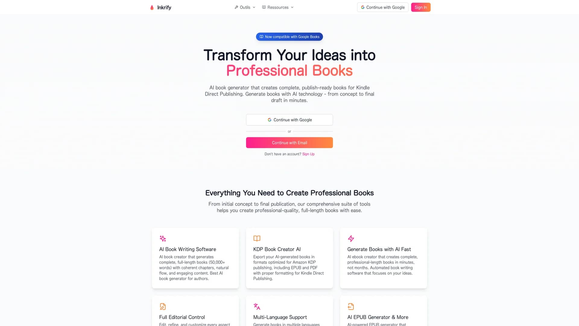 inkrify homepage