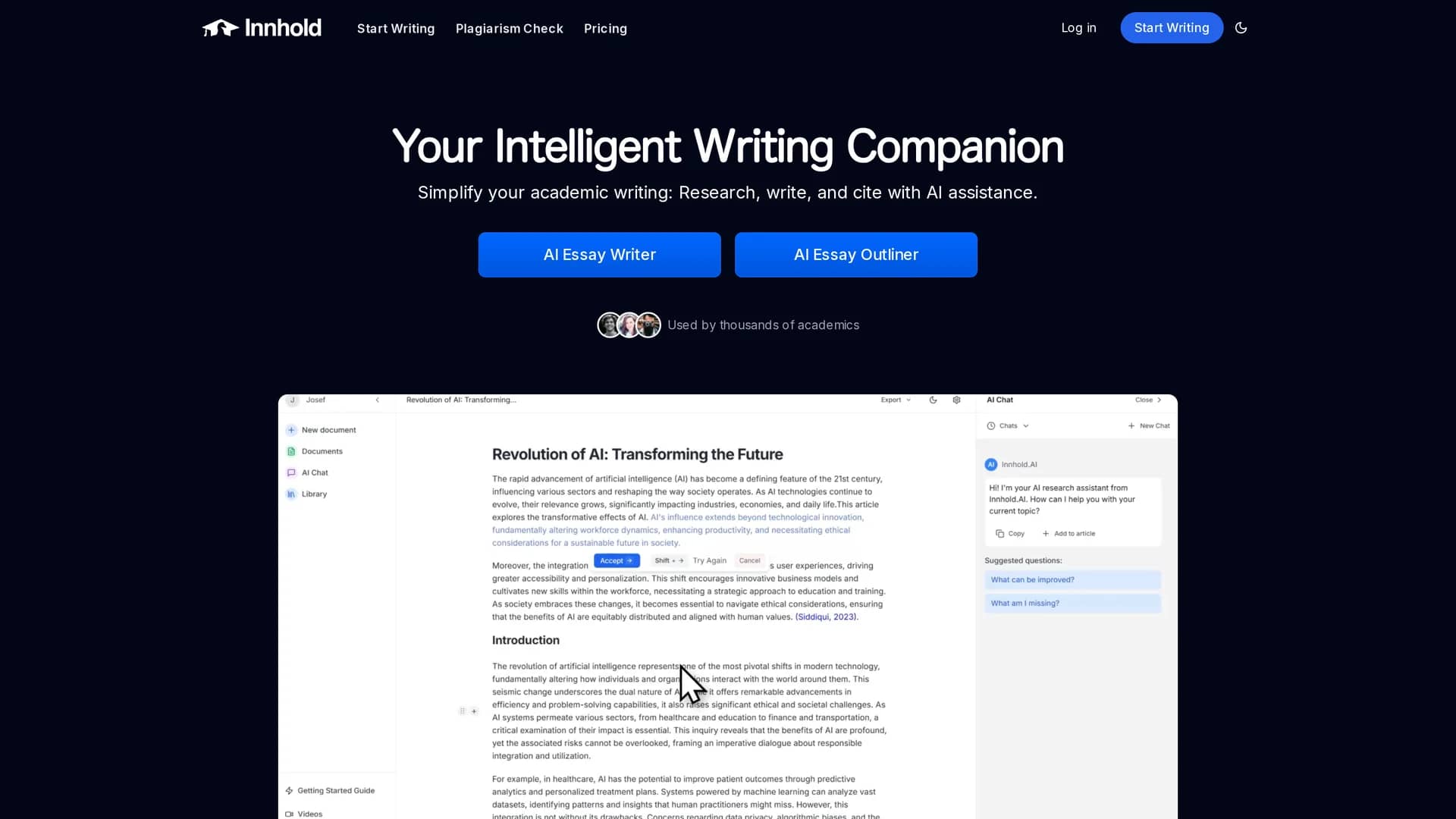 innhold-ai homepage