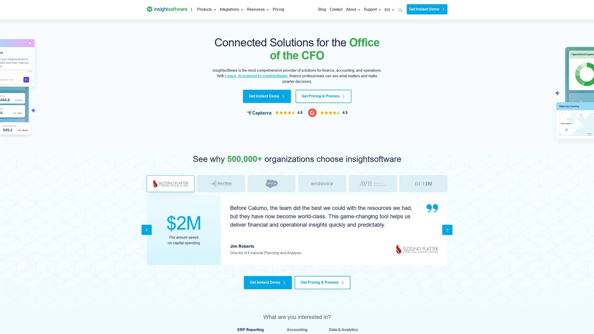 insightsoftware homepage
