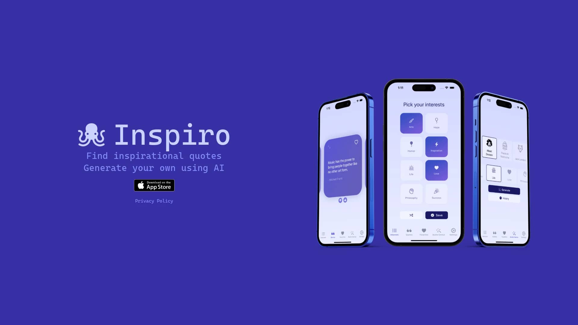 inspiro homepage