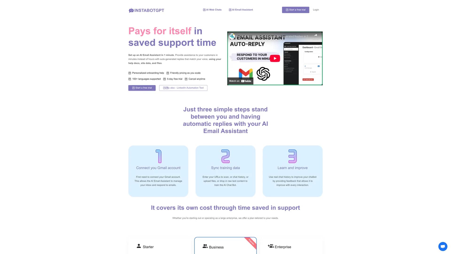 instabotgpt homepage