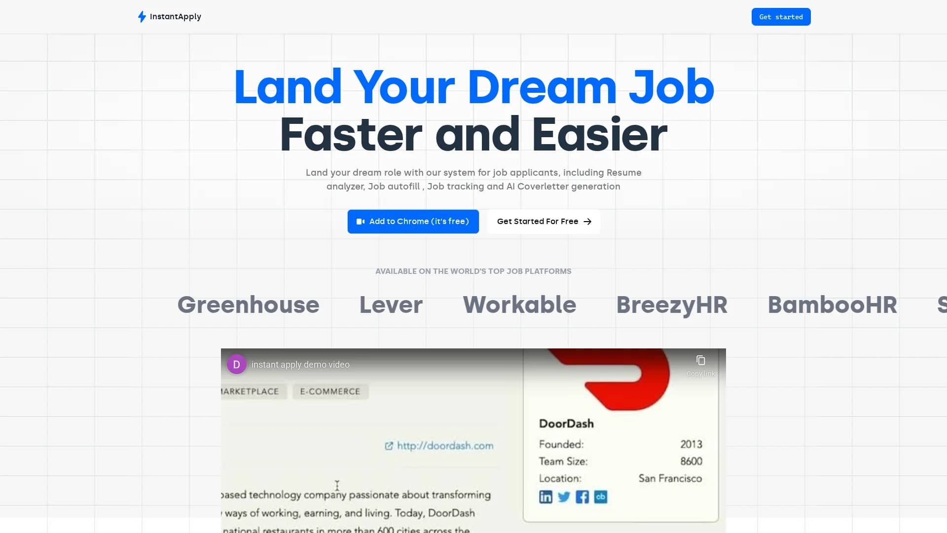 instantapply homepage