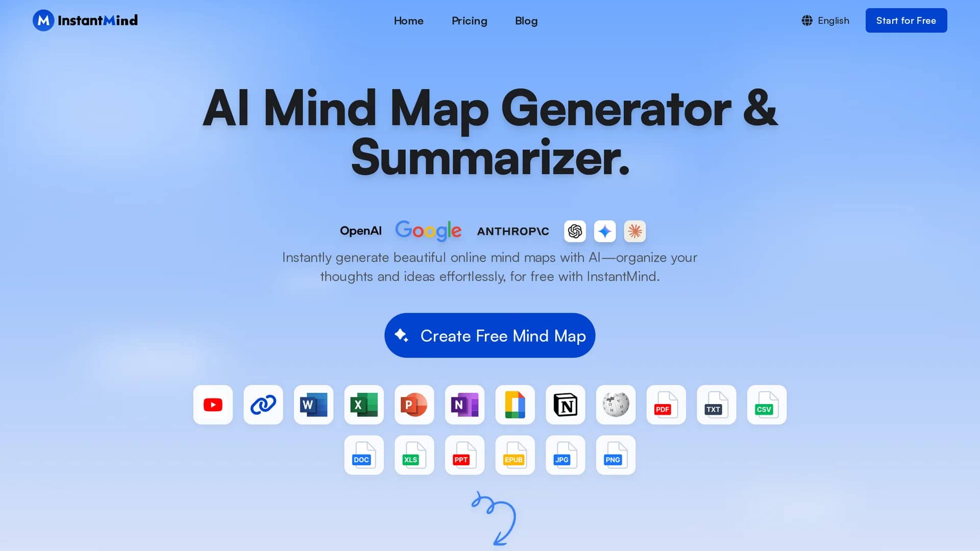 instantmind homepage