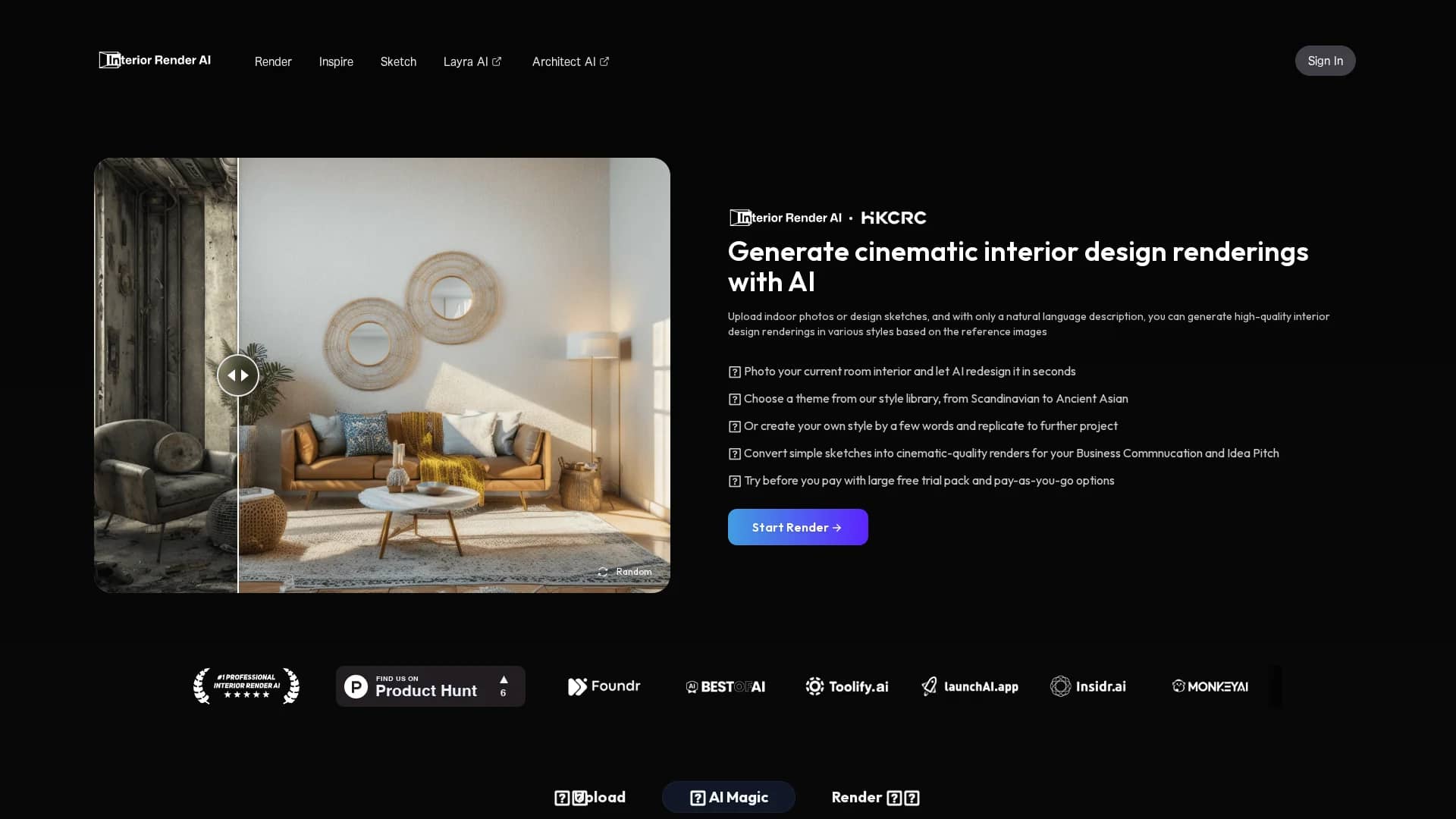 interior-render-ai homepage