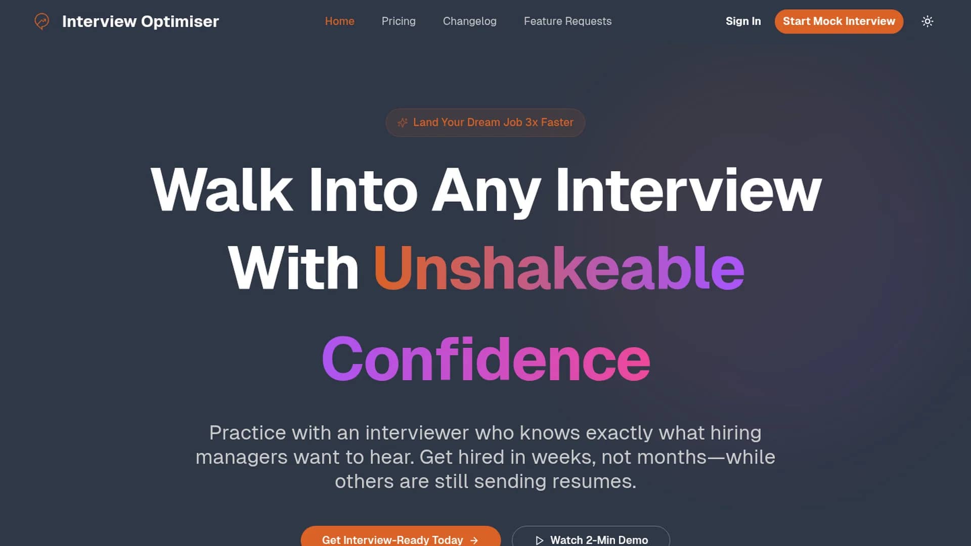 interview-optimiser homepage