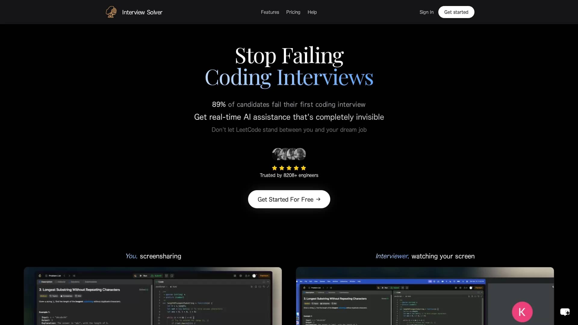 interview-solver homepage