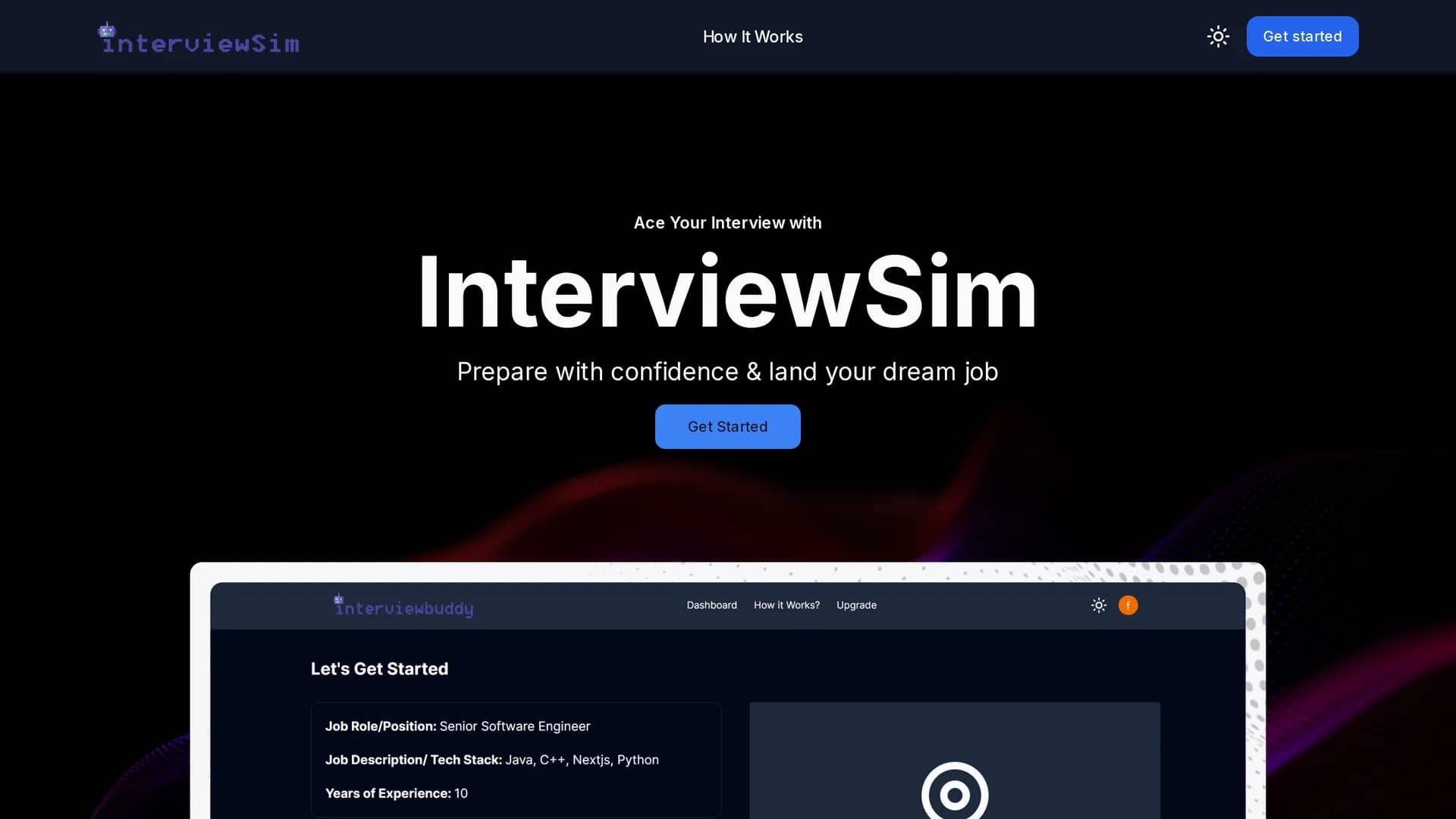 interviewsim homepage