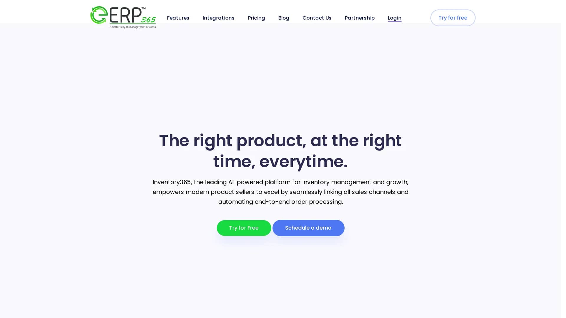 inventory365 homepage