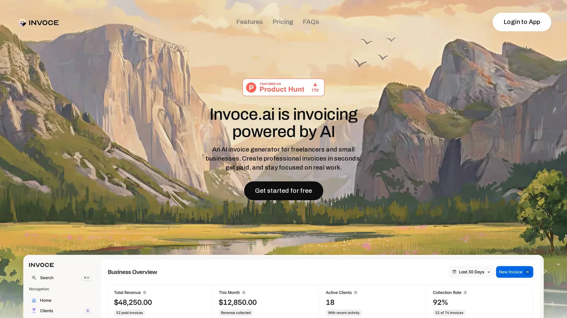 invoce-ai homepage