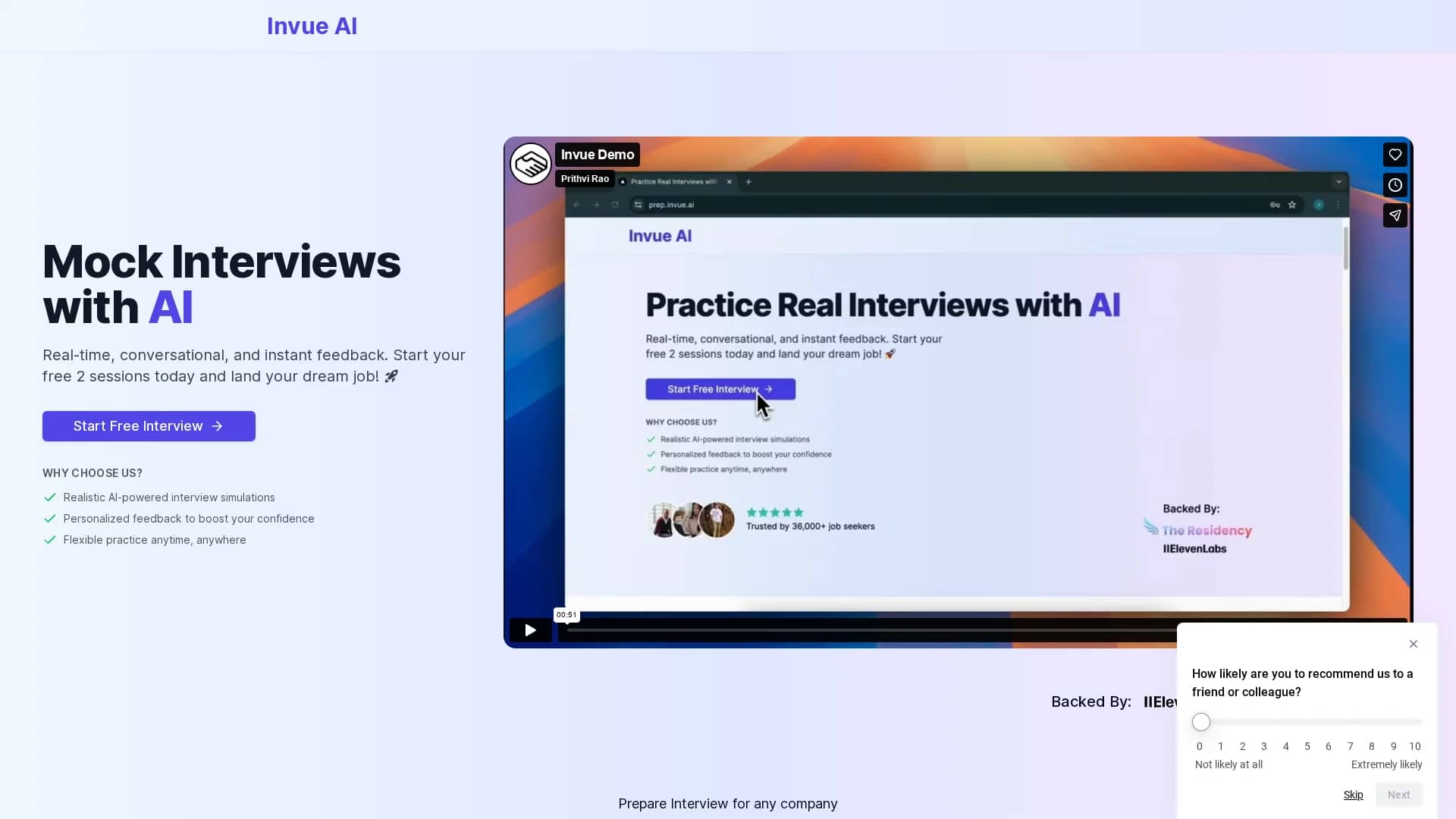 invue-ai homepage