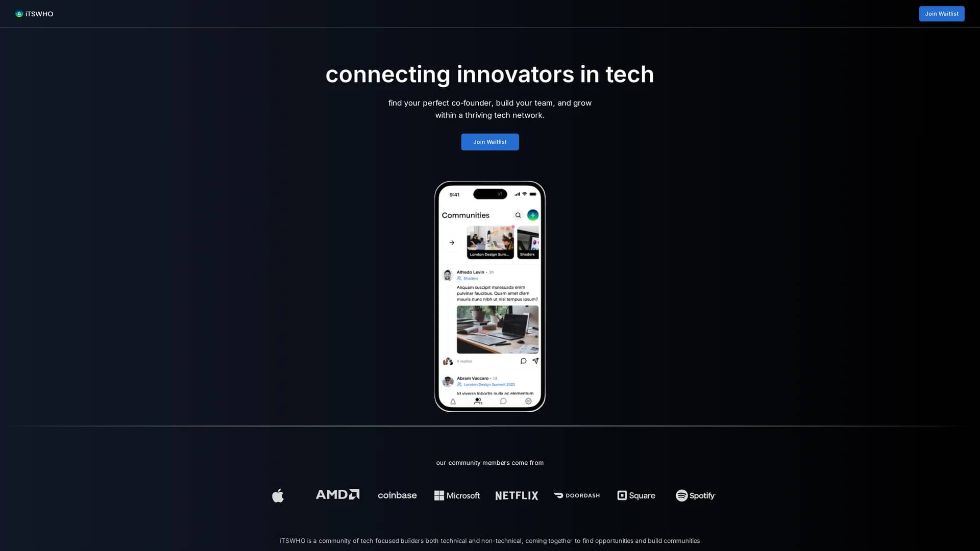 itswho-app homepage