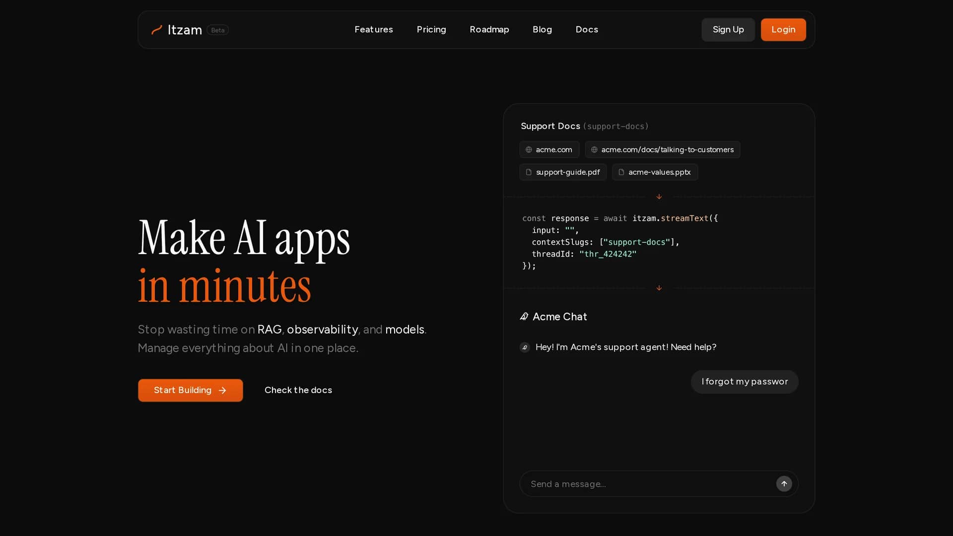 itzam homepage