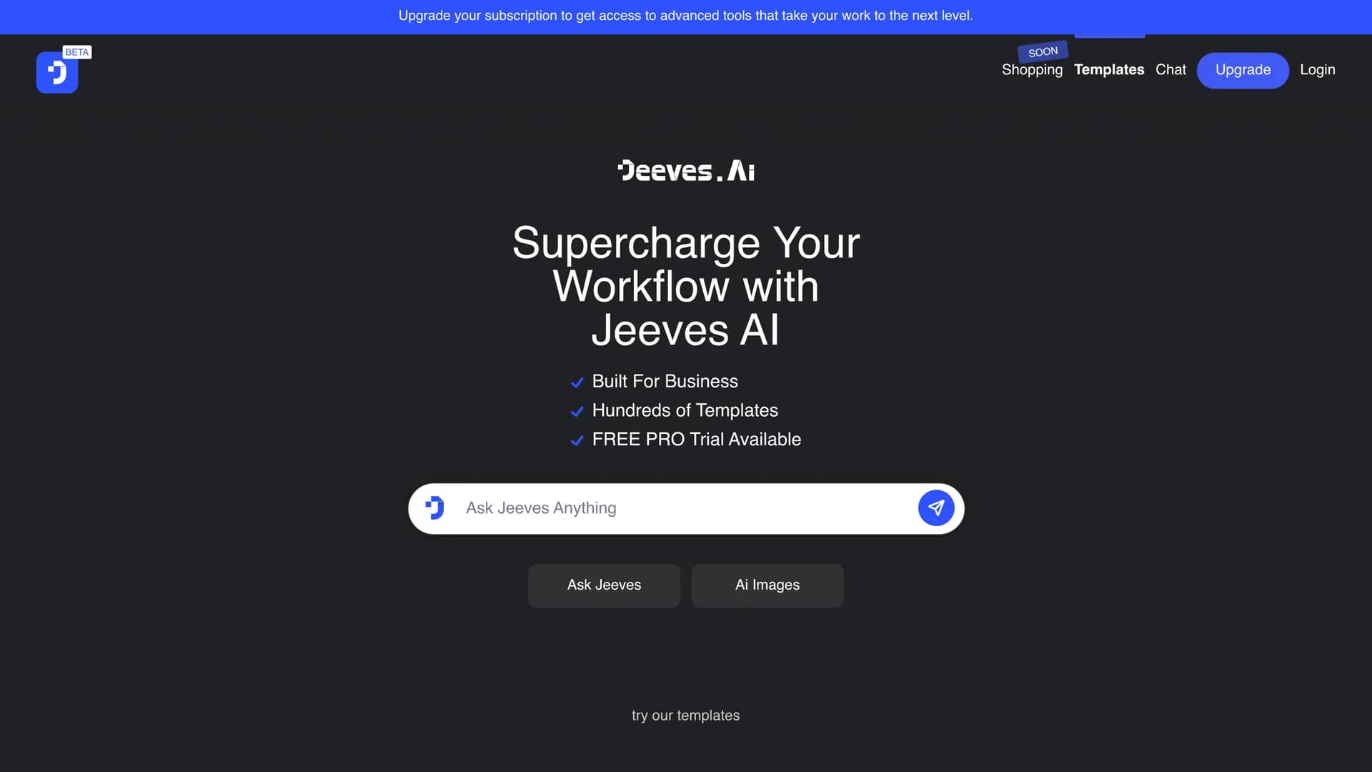 jeeves-ai homepage