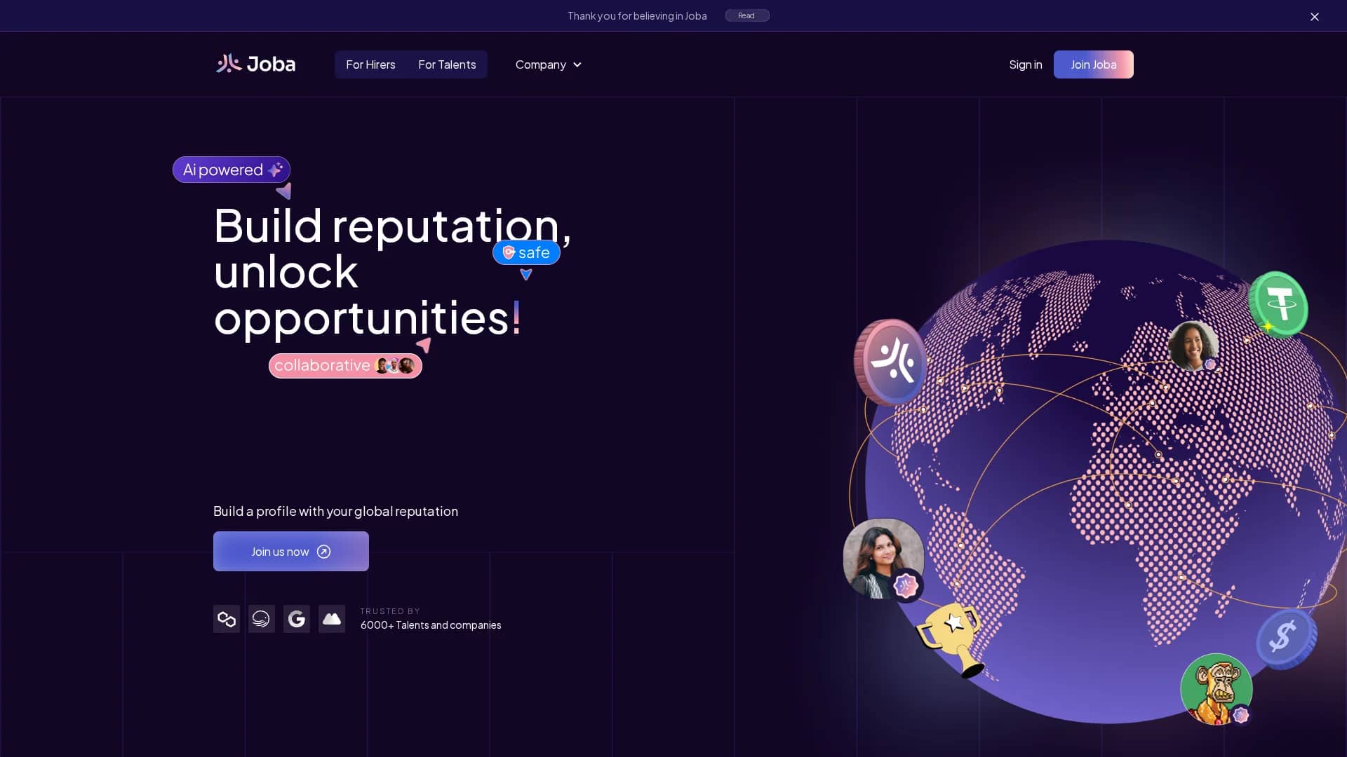 joba-network homepage