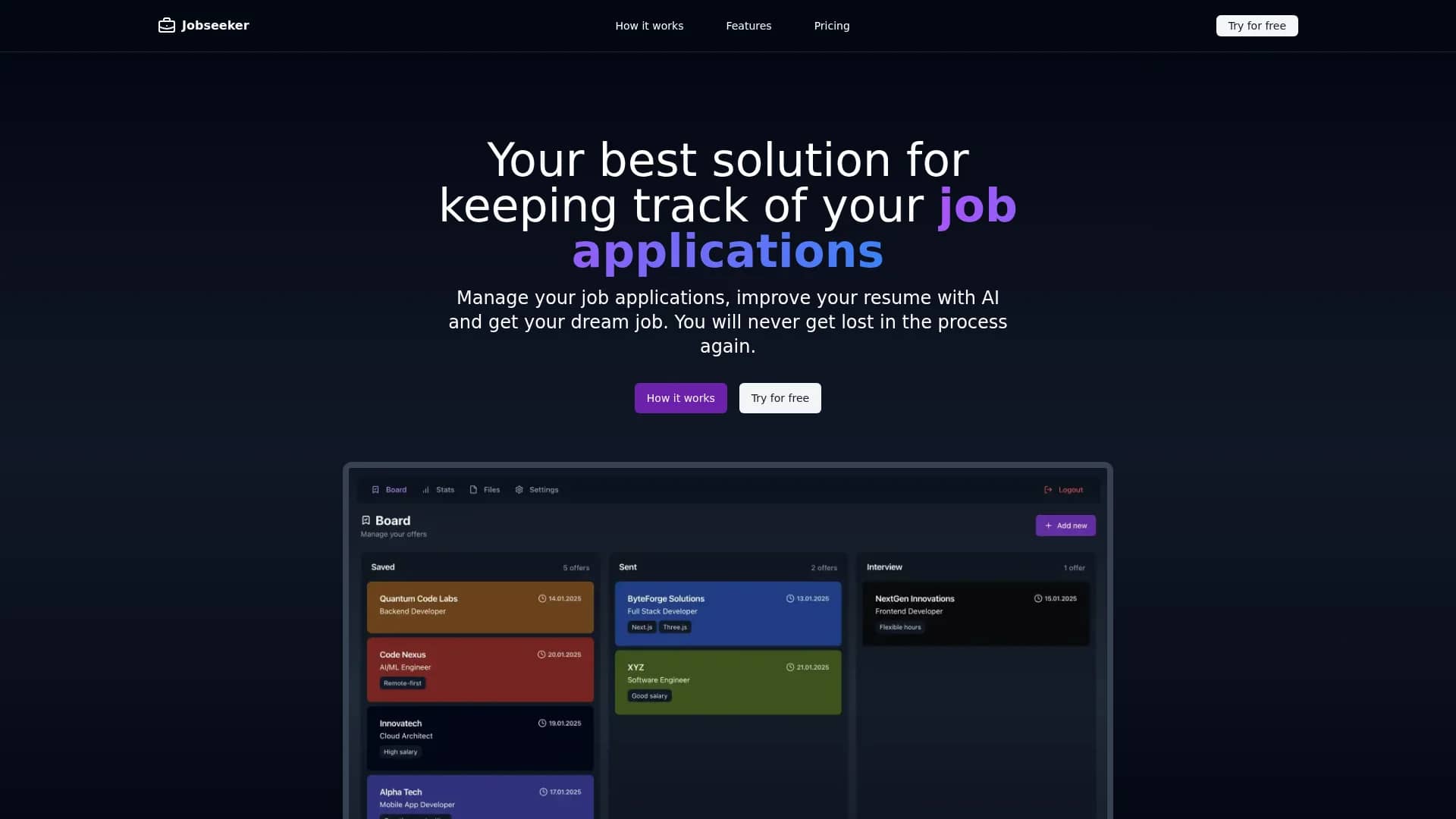 jobseeker homepage
