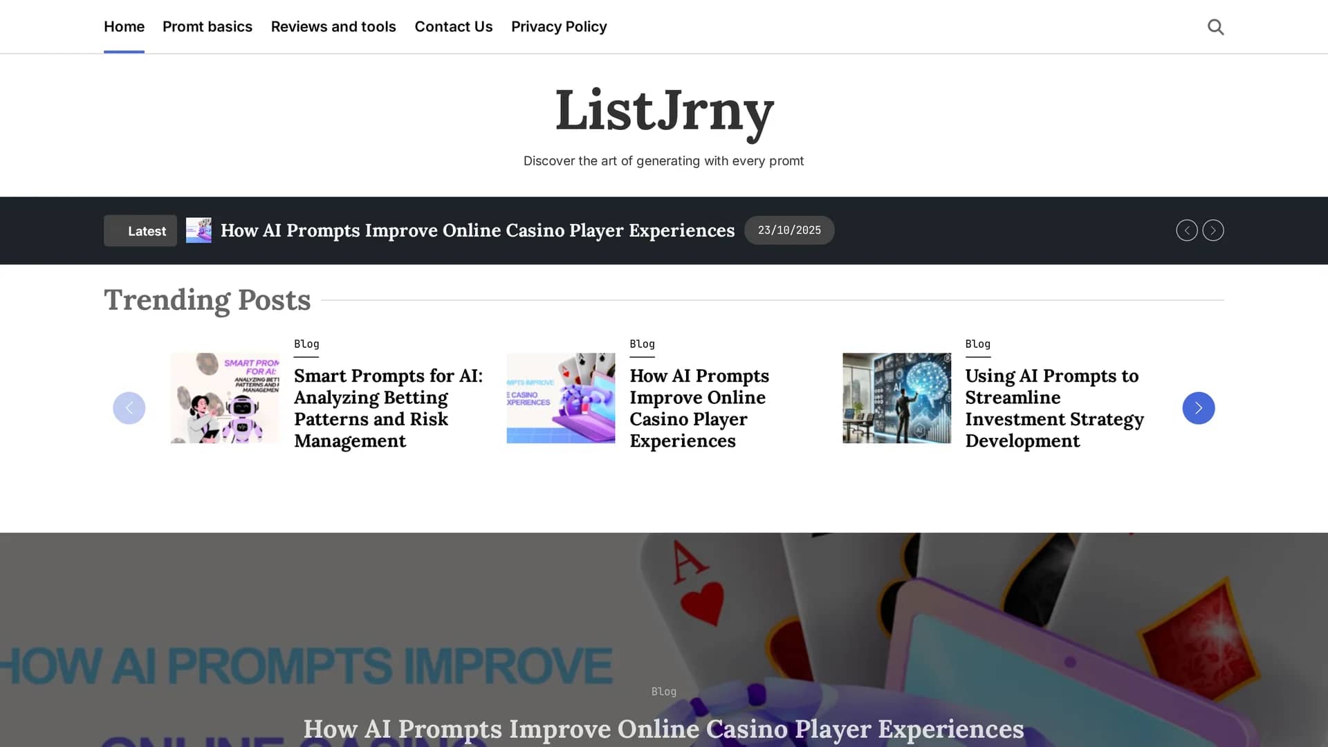 jrnylist homepage