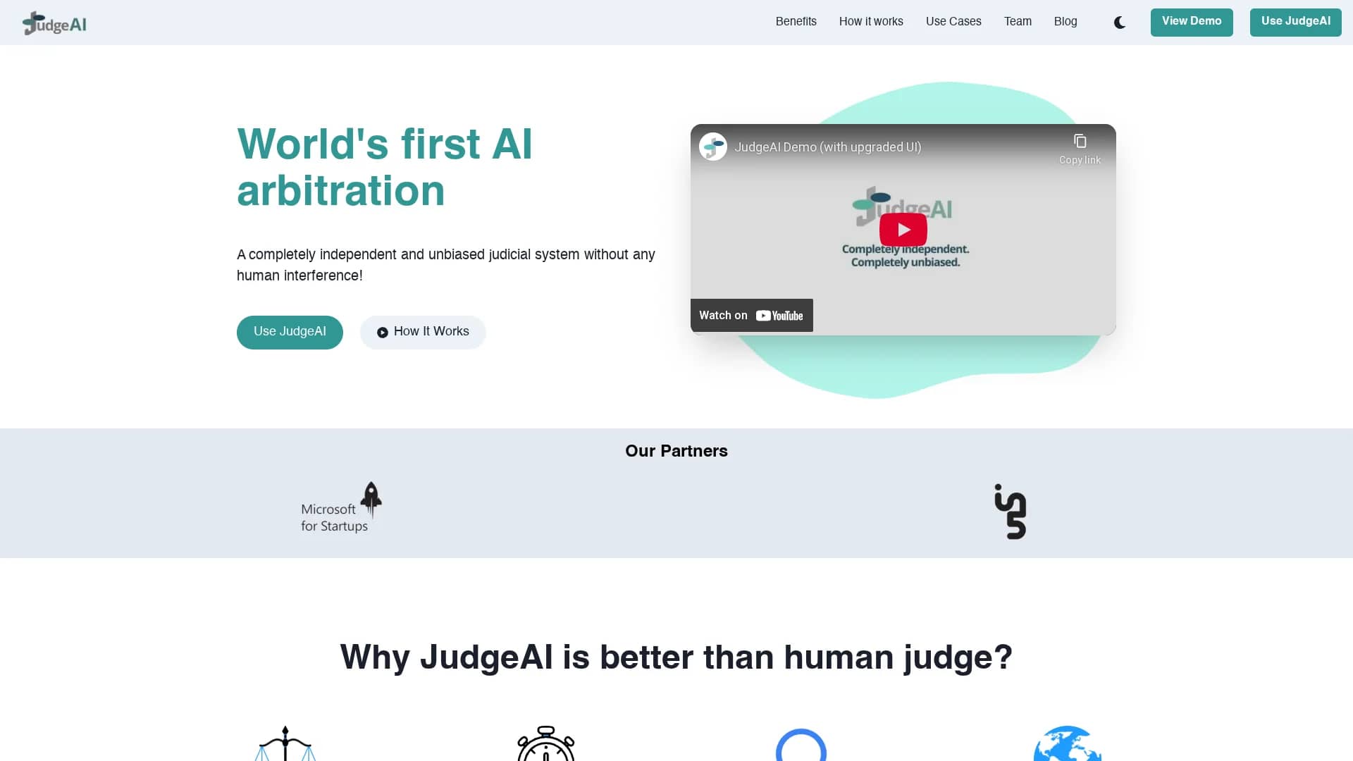 judgeai homepage