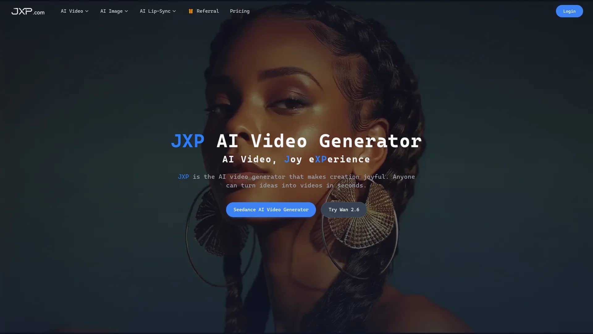jxp-ai-video-generator homepage