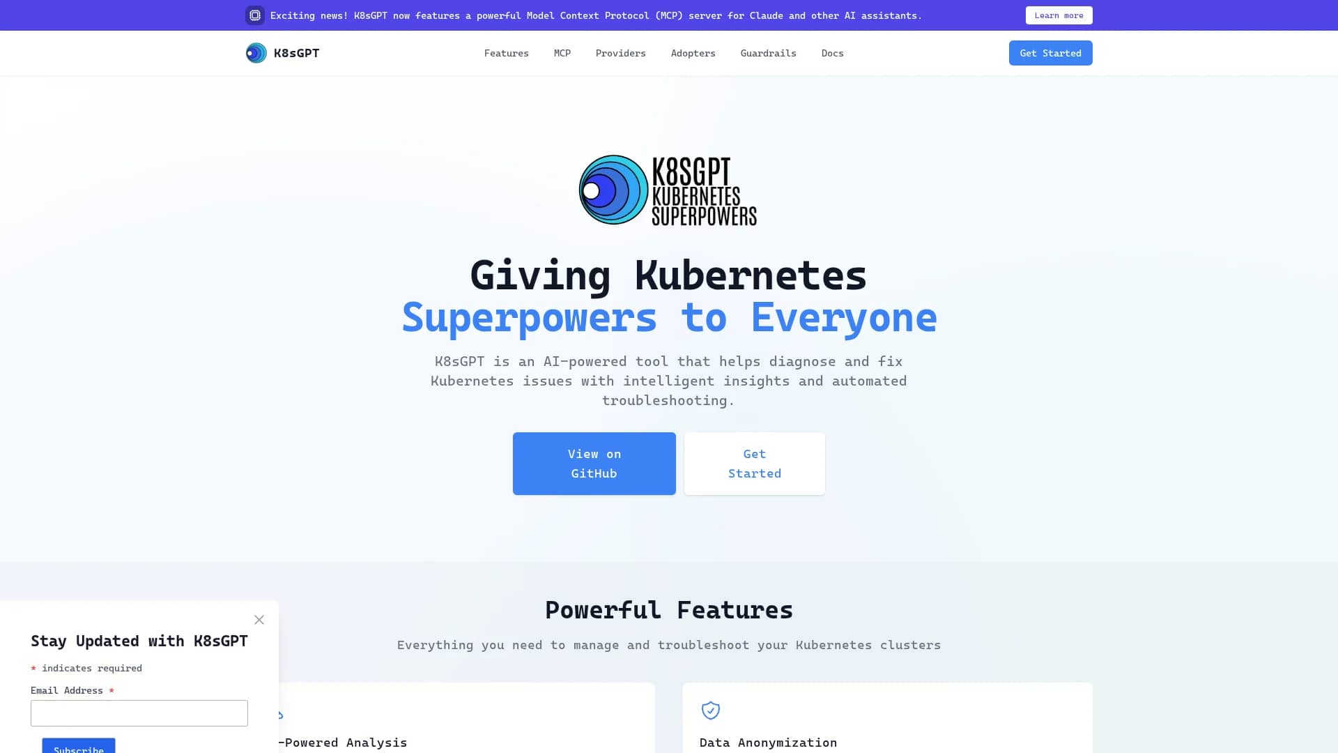 k8sgpt homepage
