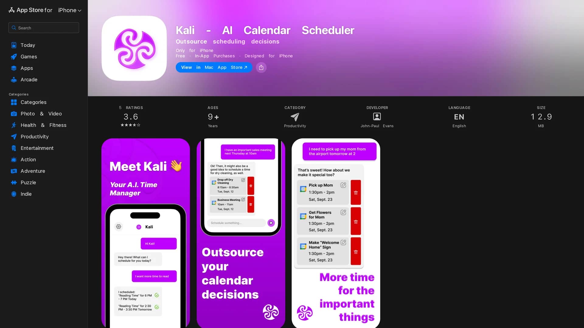 kali homepage