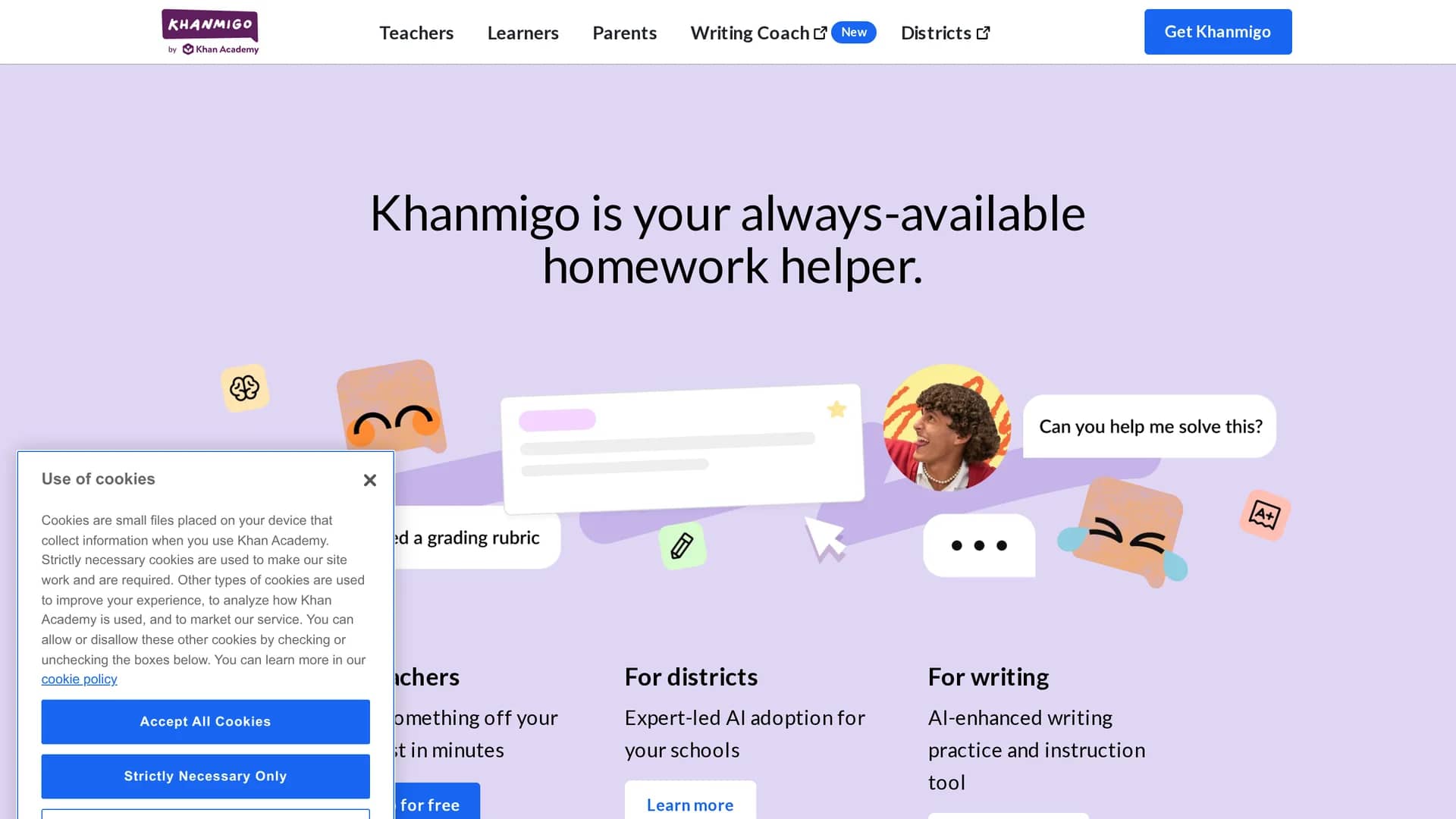 khan-academy-khanmigo homepage