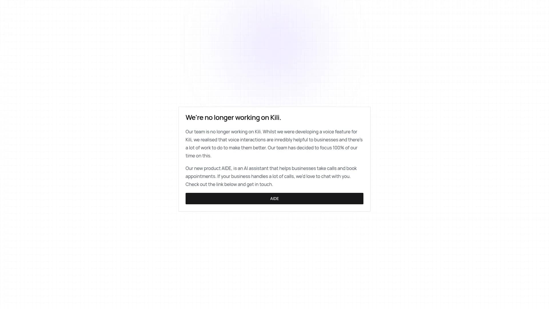 kili homepage