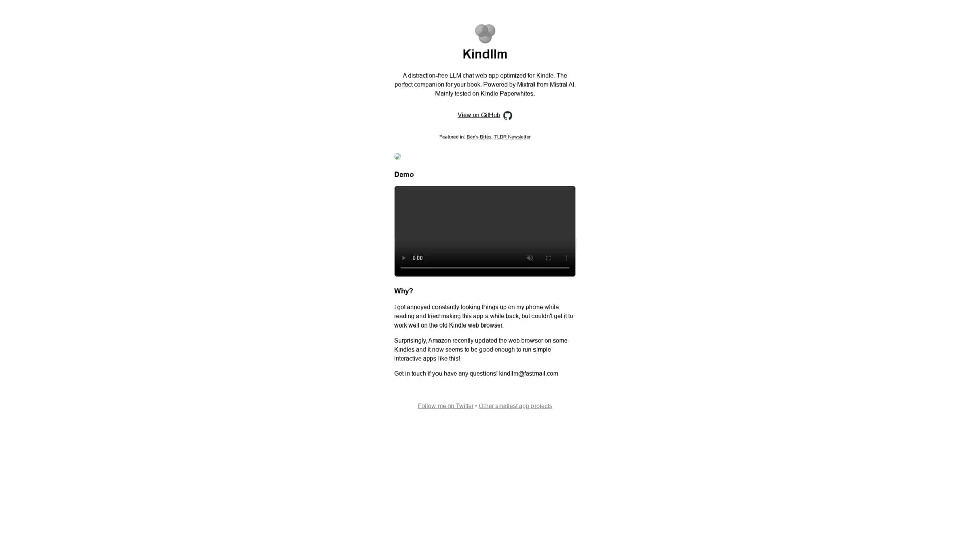 kindllm homepage
