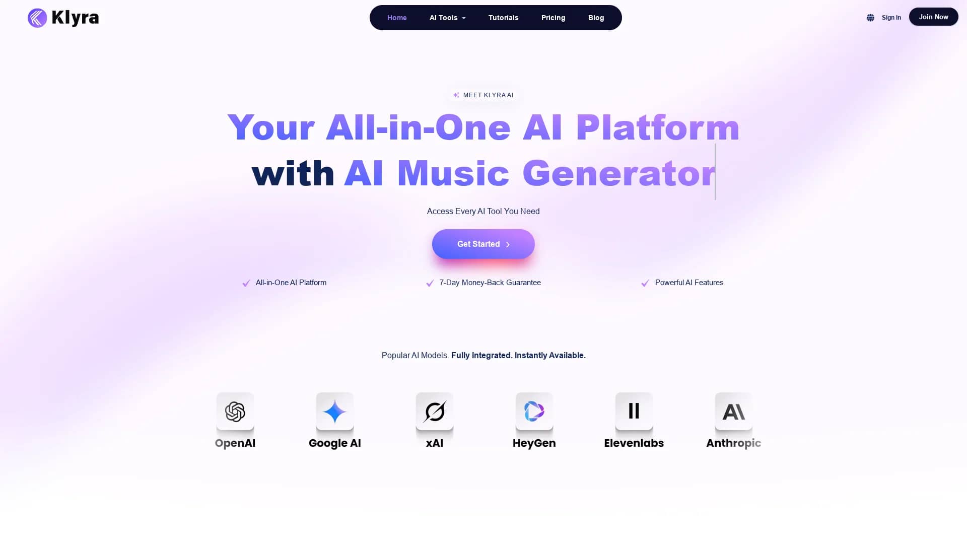 klyra-ai homepage