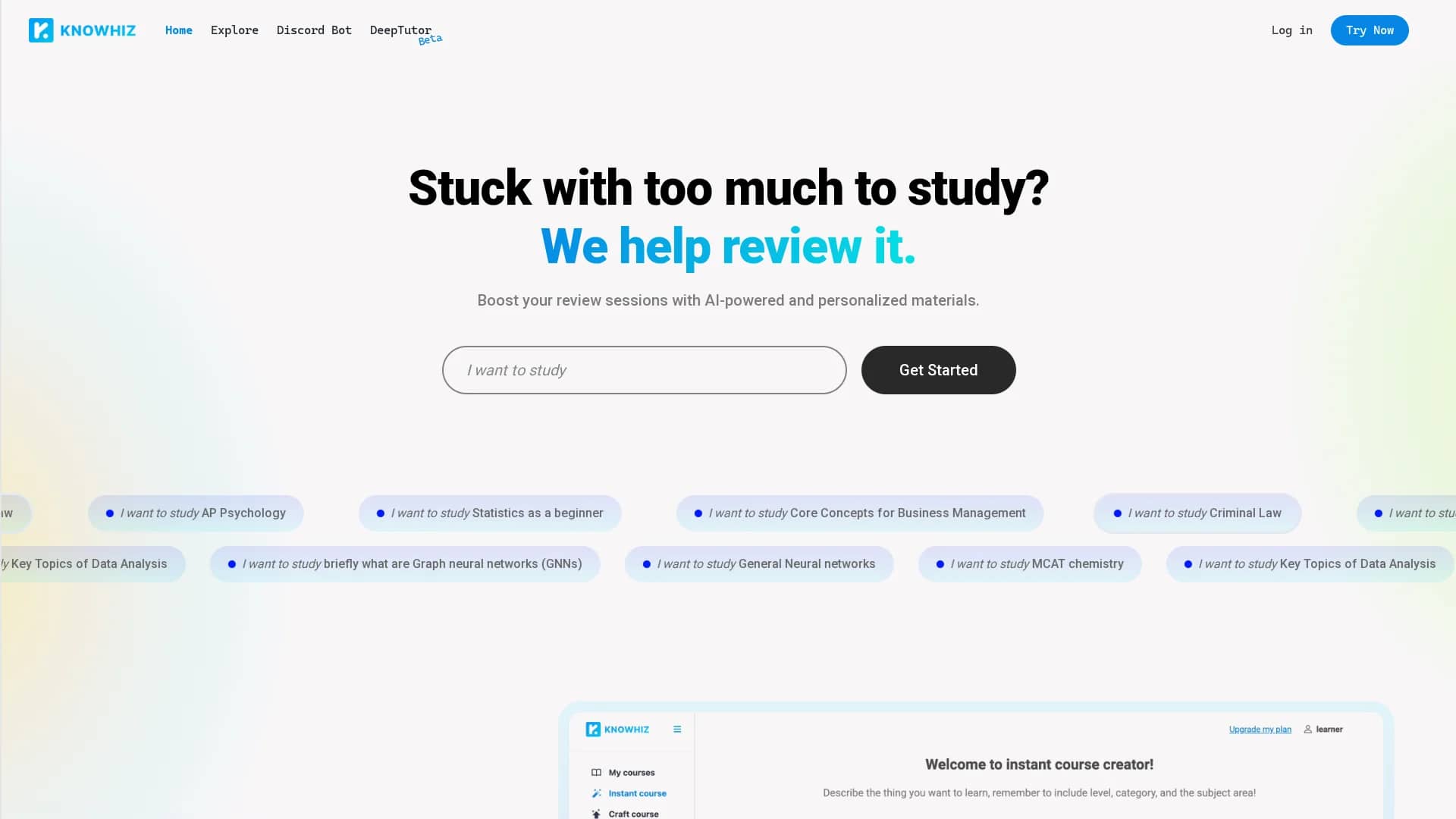 knowhiz homepage