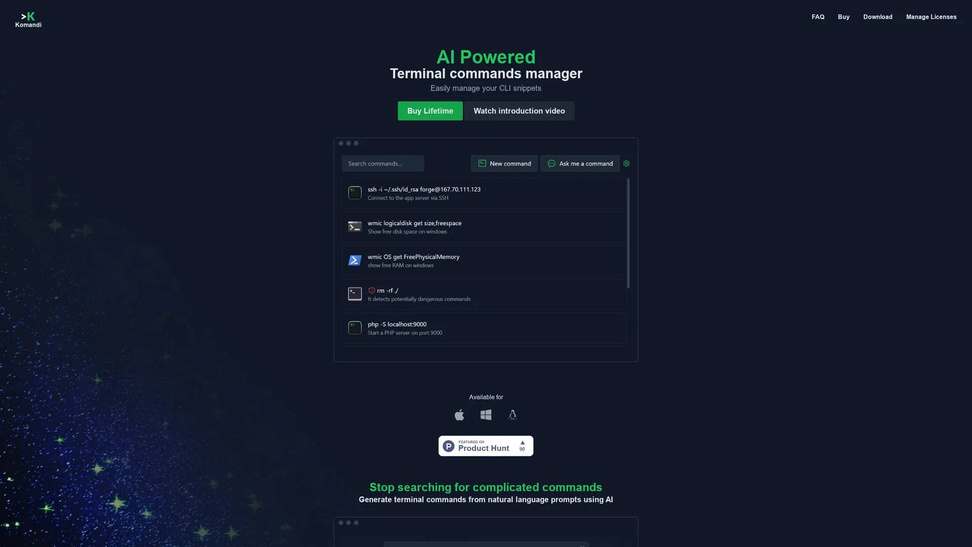 komandi homepage