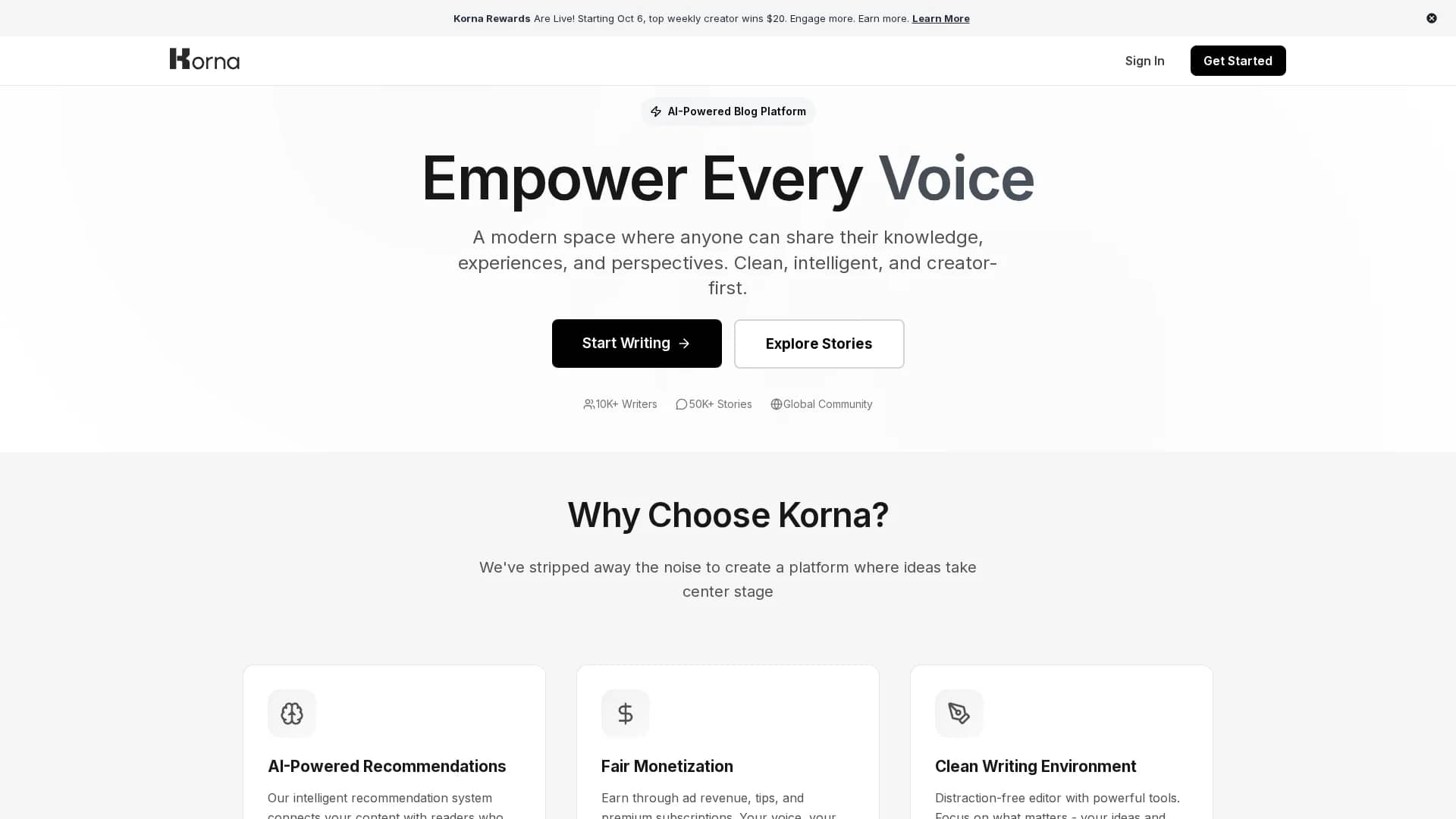 korna homepage