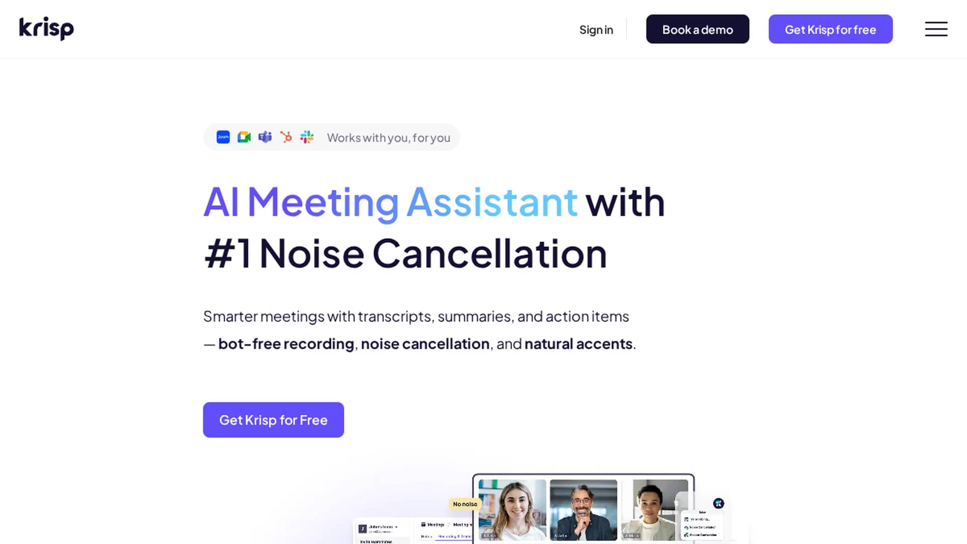 krisp homepage