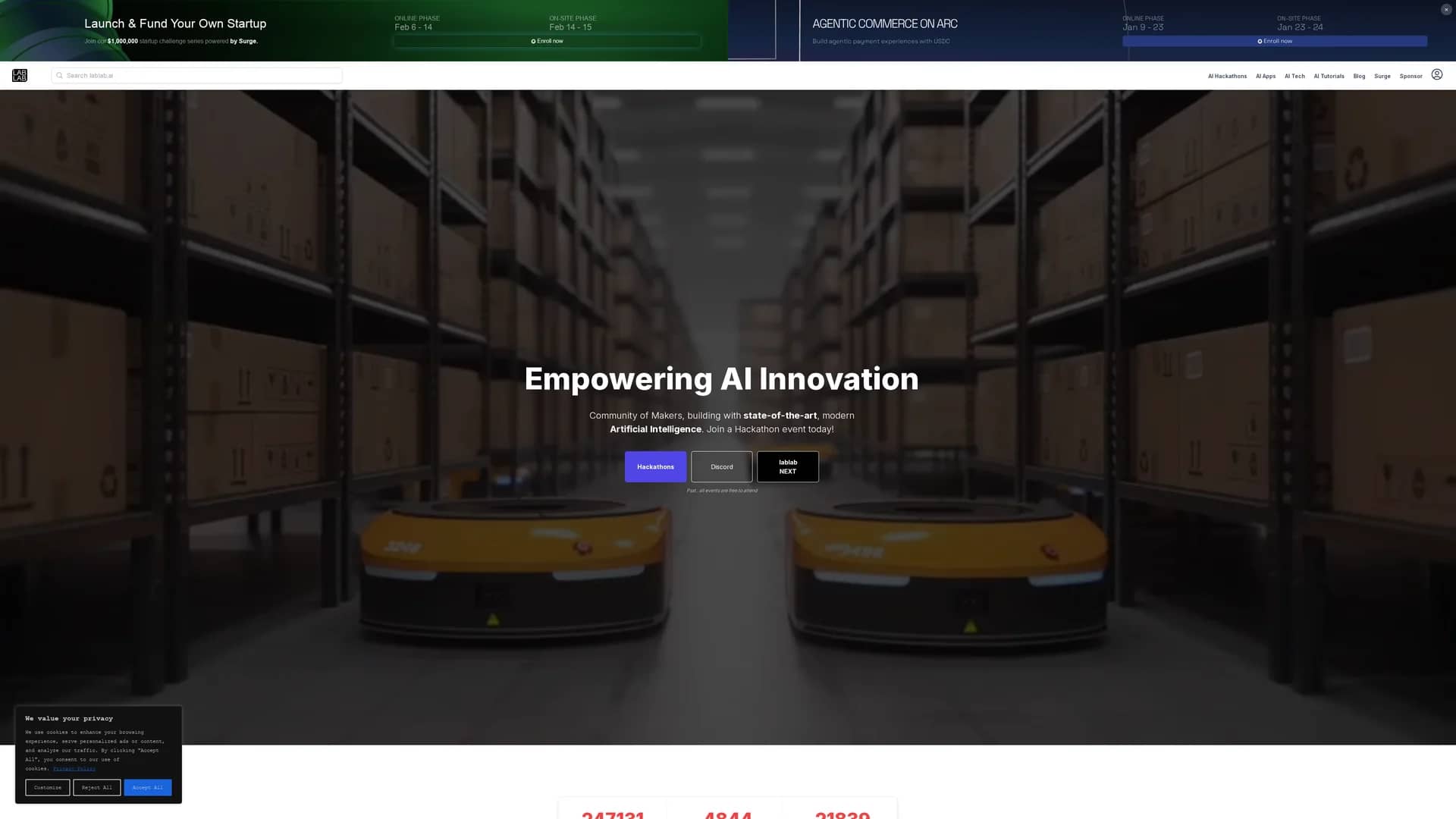 lablab-ai homepage