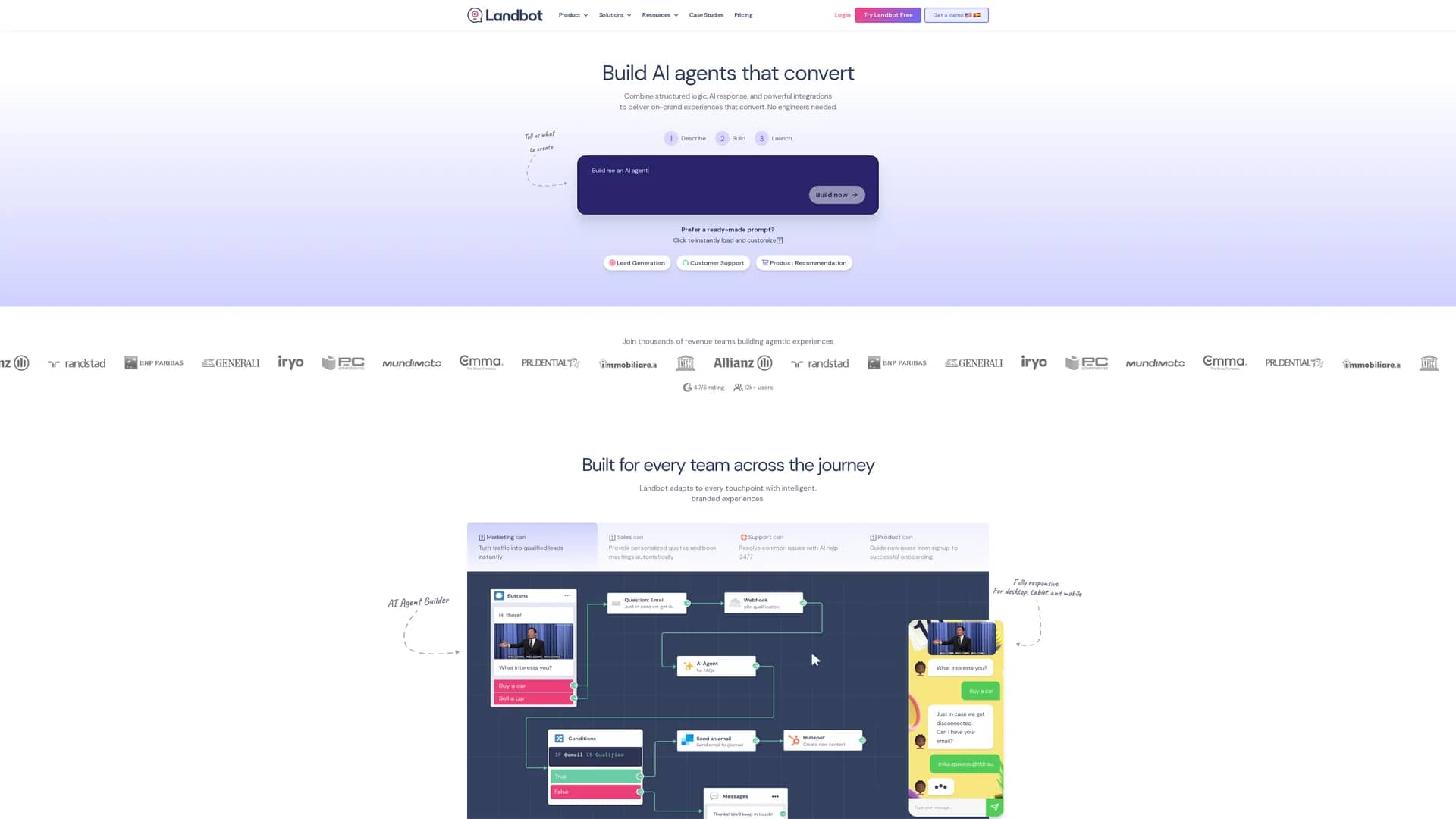 landbot-ai homepage