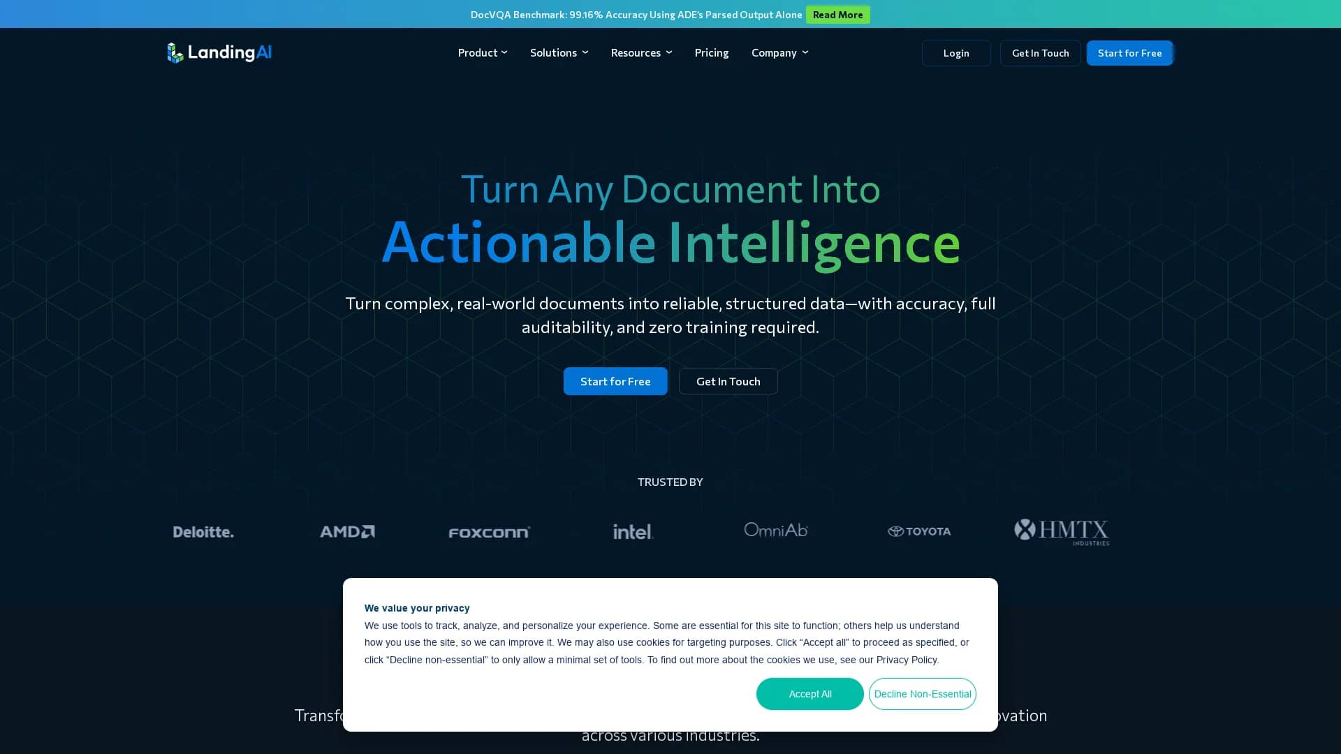 landing-ai homepage