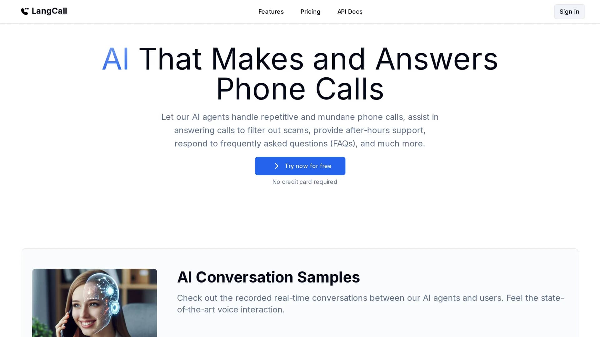 langcall homepage