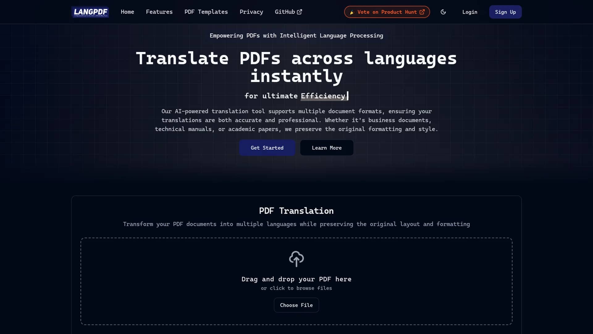 langpdf homepage