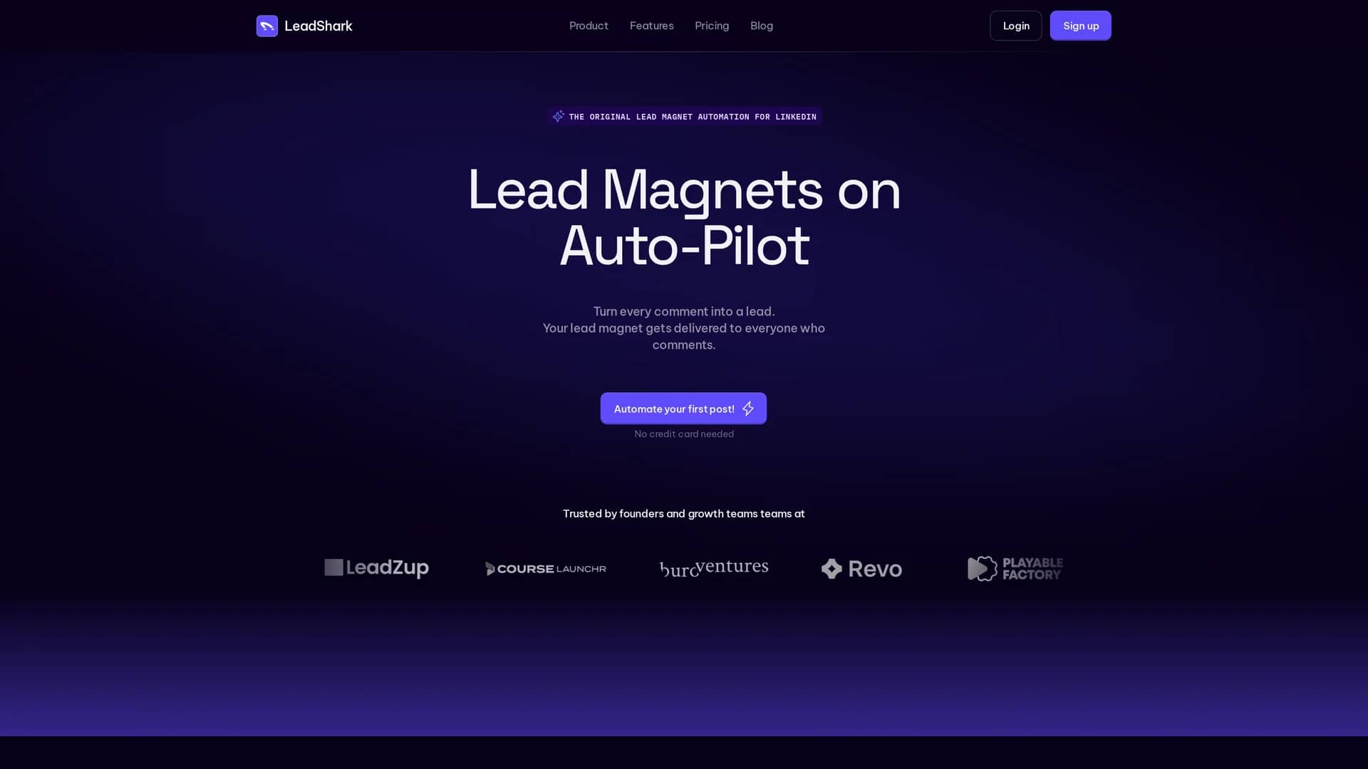 lead-shark homepage