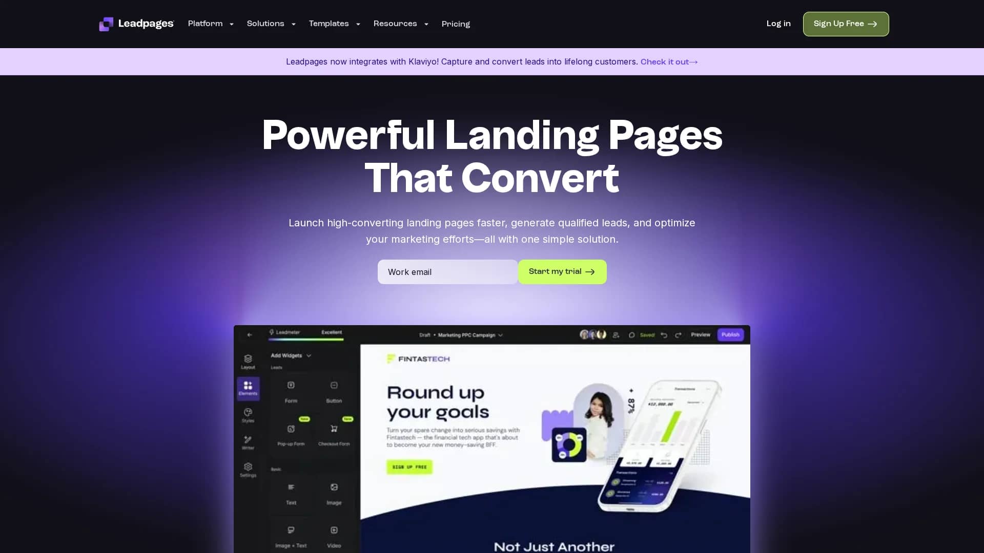 leadpages homepage