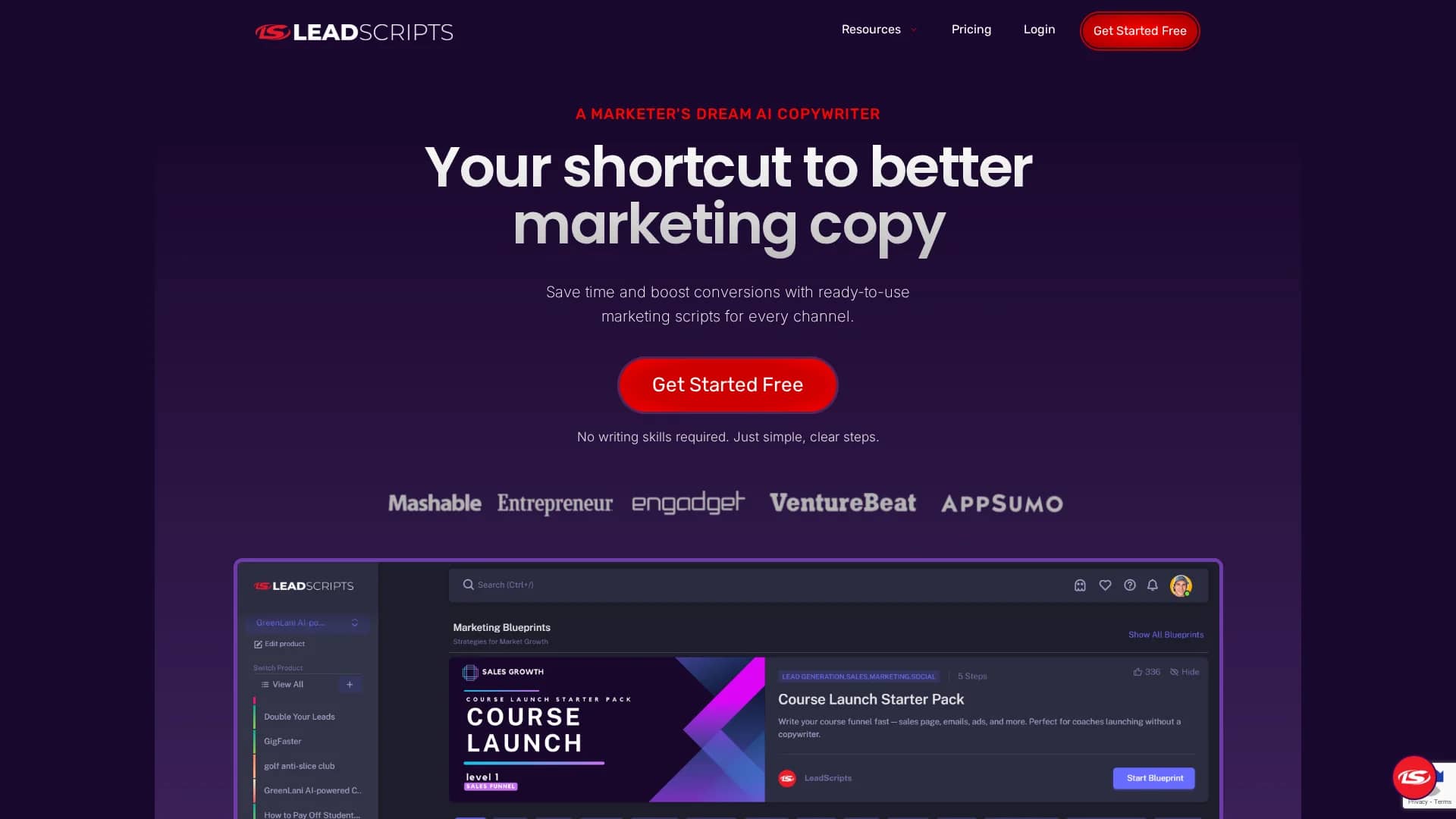 leadscripts homepage