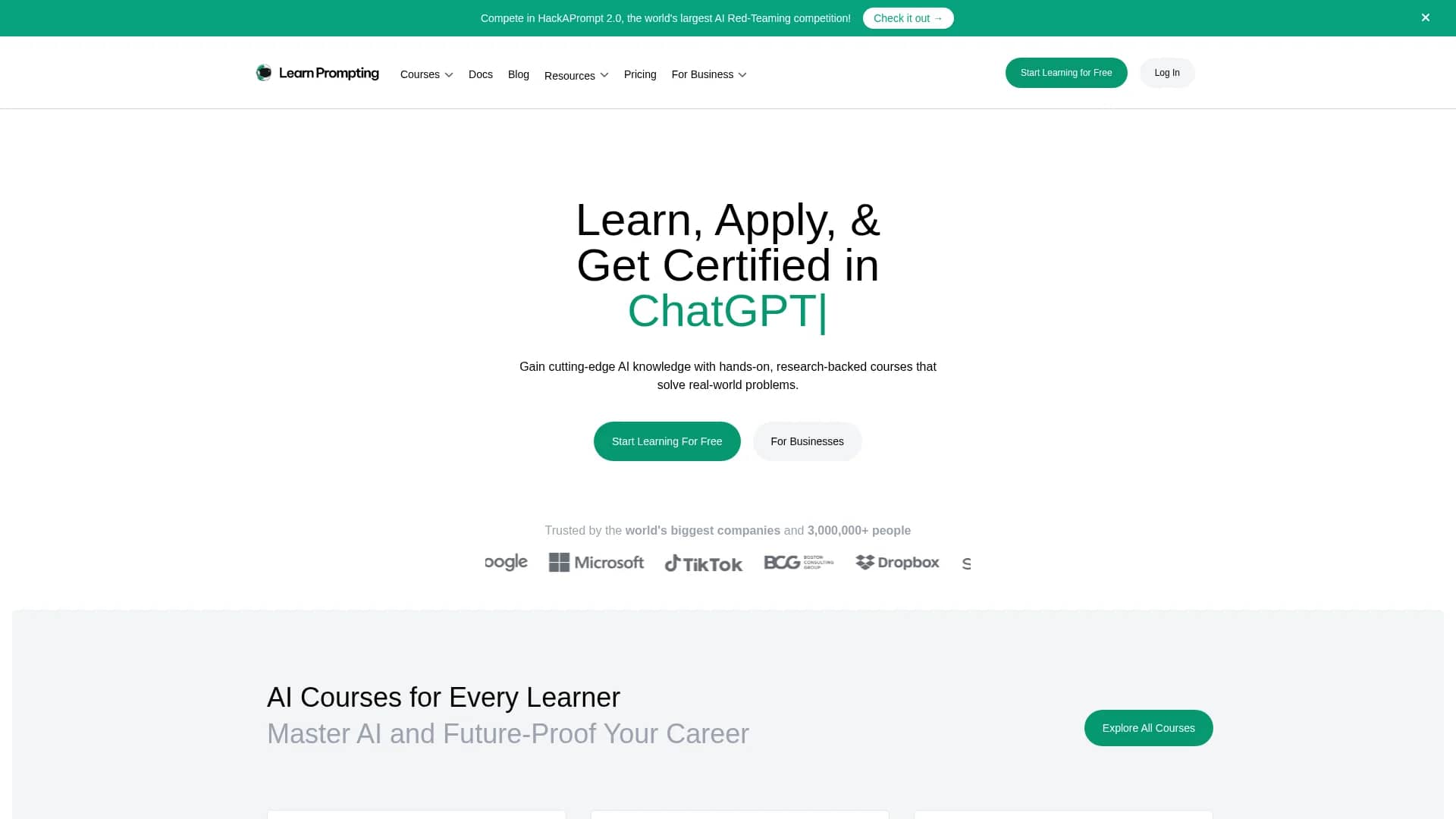 learn-prompting homepage
