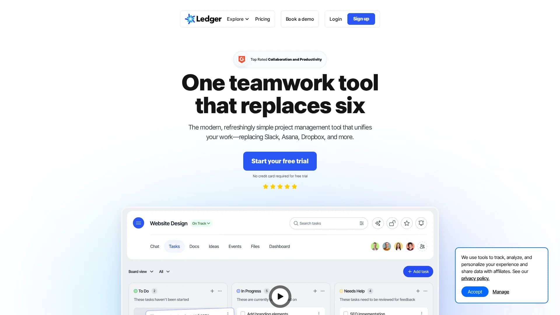 ledger homepage