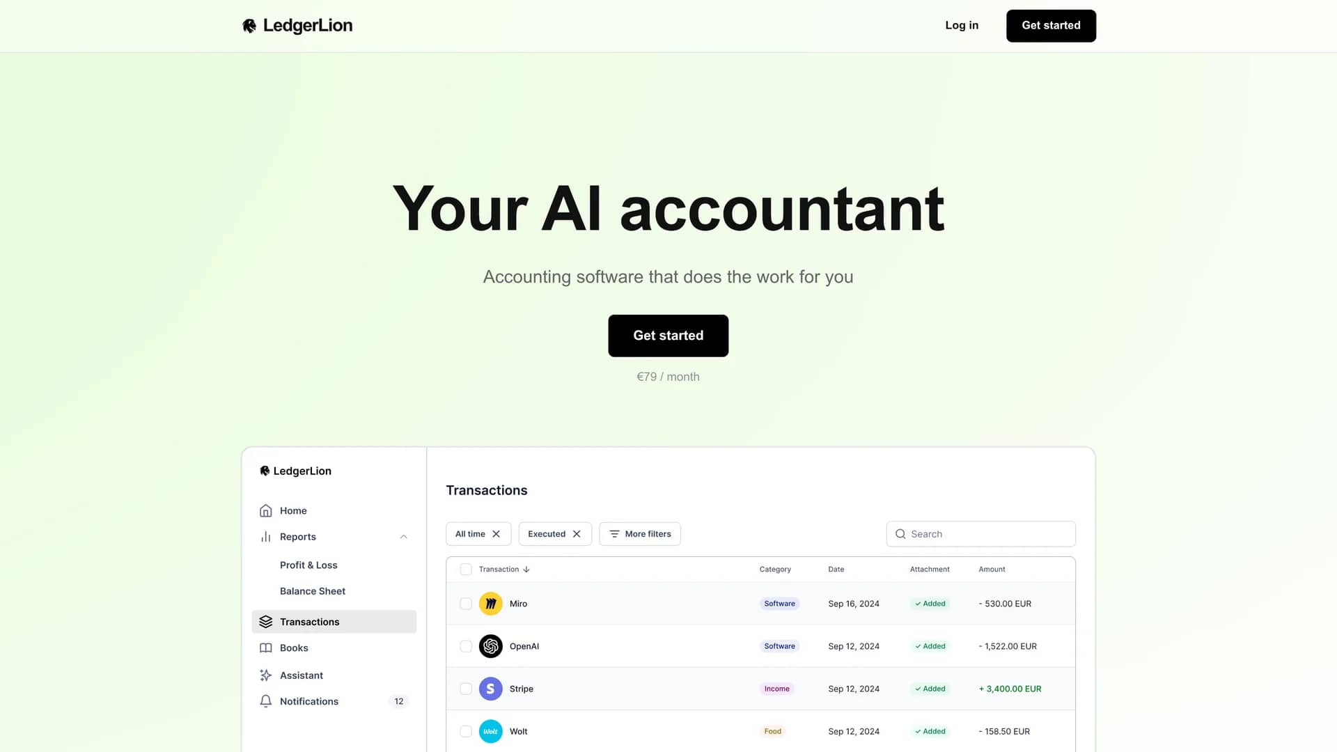 ledgerlion homepage