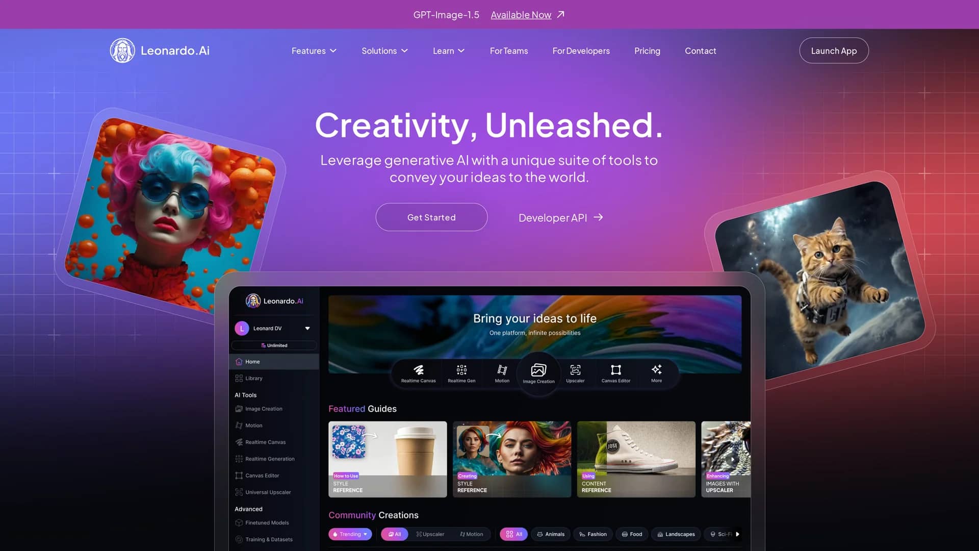 leonardo-ai homepage