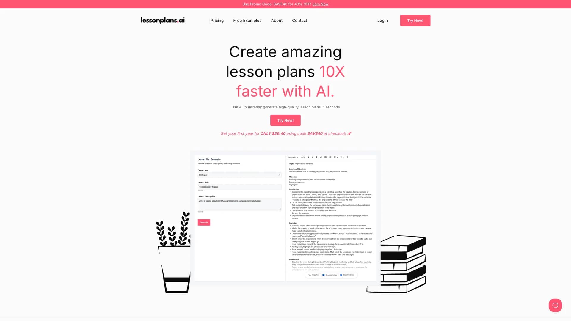 lessonplans-ai homepage