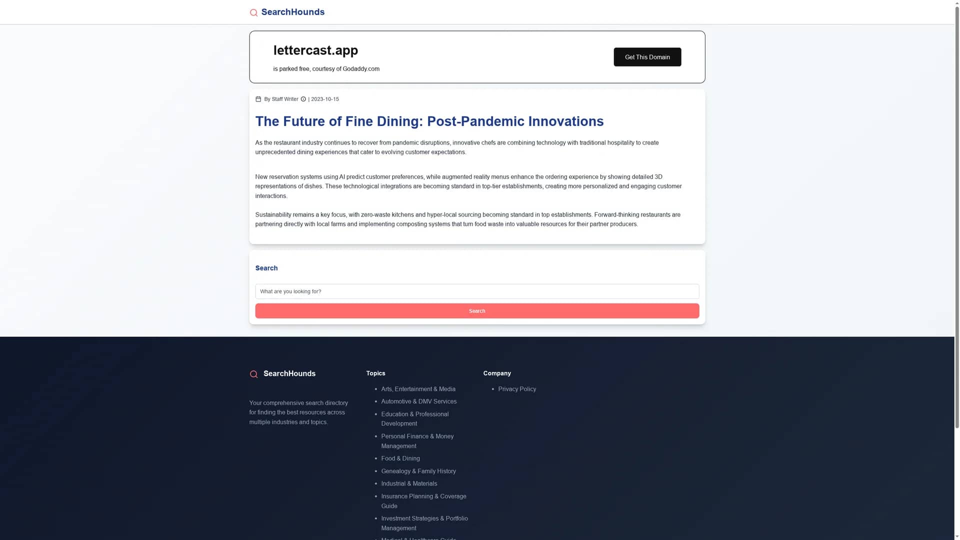 lettercast homepage